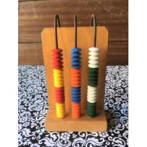 Vintage telraam uit de basisschool